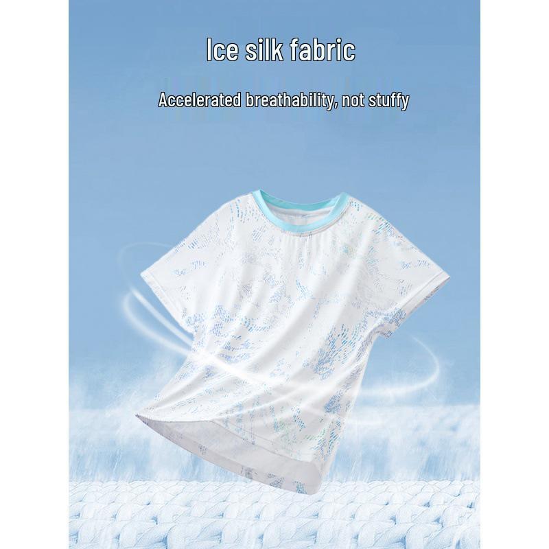 Quick-Dry Sun-Protection Sportswear with Logo, for Girls and Parent-Child, Breathable, Medium & Large, Summer Collection