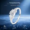 Sterling Silver 925 Sparkling Galaxy Moissanite Women's Luxury Ring - Light & Elegant