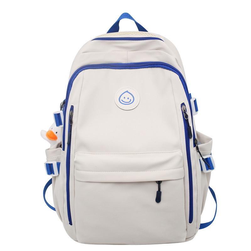Schoolbag Casual Backpack 1011 Korean Version Simple and Versatile Middle School Student School Bag Female Japanese Men's and Women's Commuter Travel