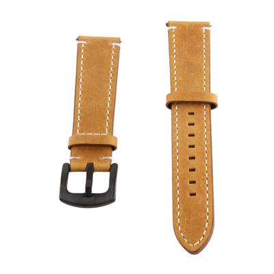 Cinturino per Orologio in Pelle Chiusura a Rilascio Rapido Superficie Opaca alla Moda Cinturino per Orologio Vintage Giallo