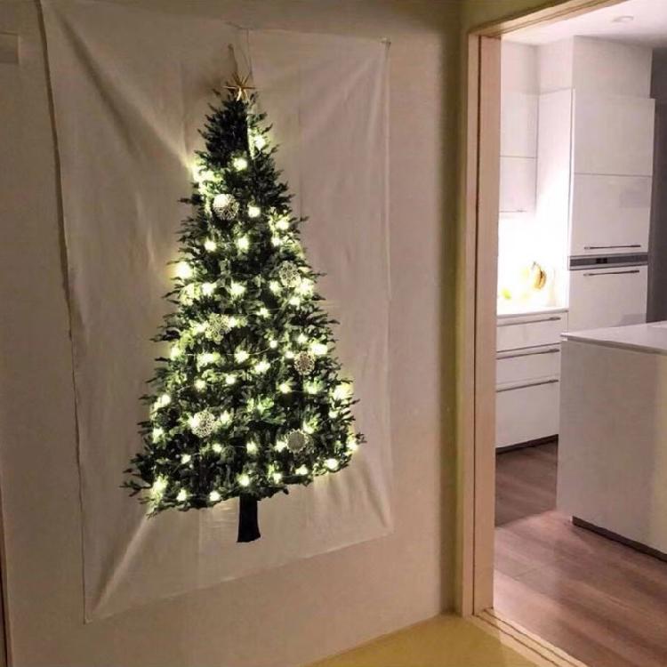 Christmas Tree Tapestry Birthday Wedding Party Dining Room Decor Supplies