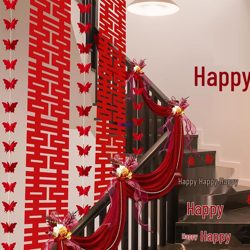 Wedding Stair Railing Decoration Set for Bridal Room