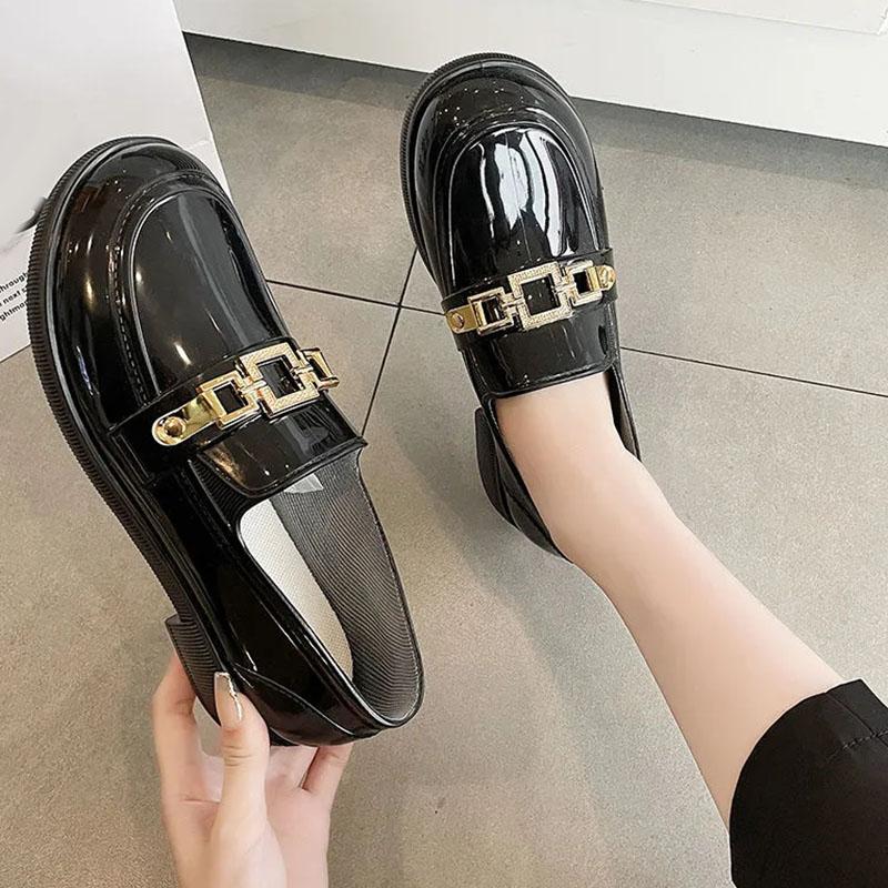 WTEMPO Modne buty przeciwdeszczowe damskie niskie rurki antypoślizgowe niski obcas gruba podeszwa krótkie kuchenne na zewnątrz wodoodporne gumowe buty Dropshipping hurtowo