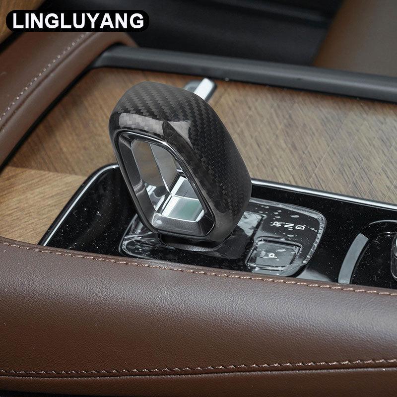 For Volvo XC60 XC90 S90 V90 S60 V60 XC40 C40 true carbon fiber gear shift handle decoration