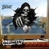 DIY Halloween Scene Props Grim Reaper Skull Static Window Clings Self-Adhesive Spooky Glass Waterproof PVC Decals Decals Stickers for Bedroom