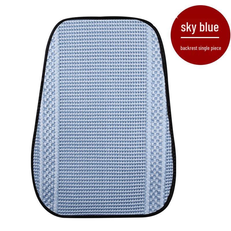 Breathable Ice Silk Car Seat Cushion - Universal, Non-Slip, Cute Solid Color, Suitable for All Seasons