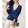 Firstview Women's Fashion V-Neck Knitted Sweater