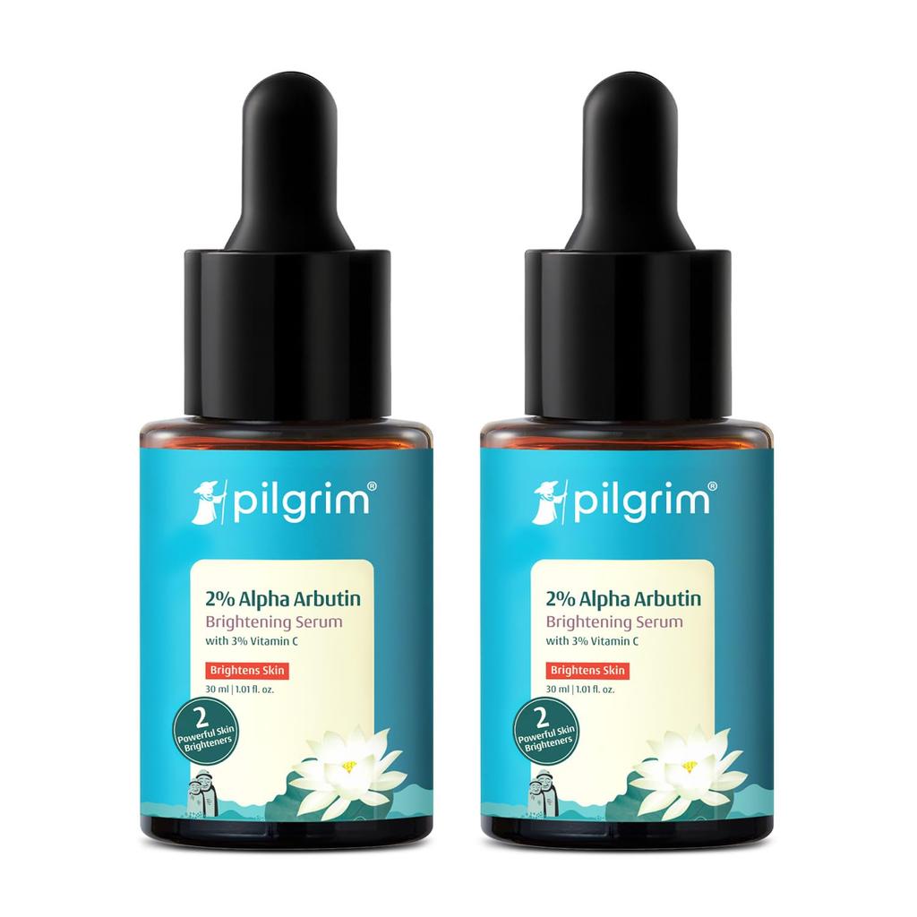 Pilgrim 2% Alpha Arbutin Brightening Serum, 30ml Each (Pack of 2)