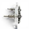 Great CHROME HEARTS Pierce No.2 CH CRS FAT CH Cross Fat Stud Set of 2 Silver 925 Used