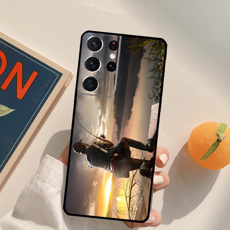 Fish Fishing Fisherman Phone Case For Samsung Galaxy S24 S25 S26 Ultra S20 S21 S22 S23 Plus S10 S25 FE Back Cover