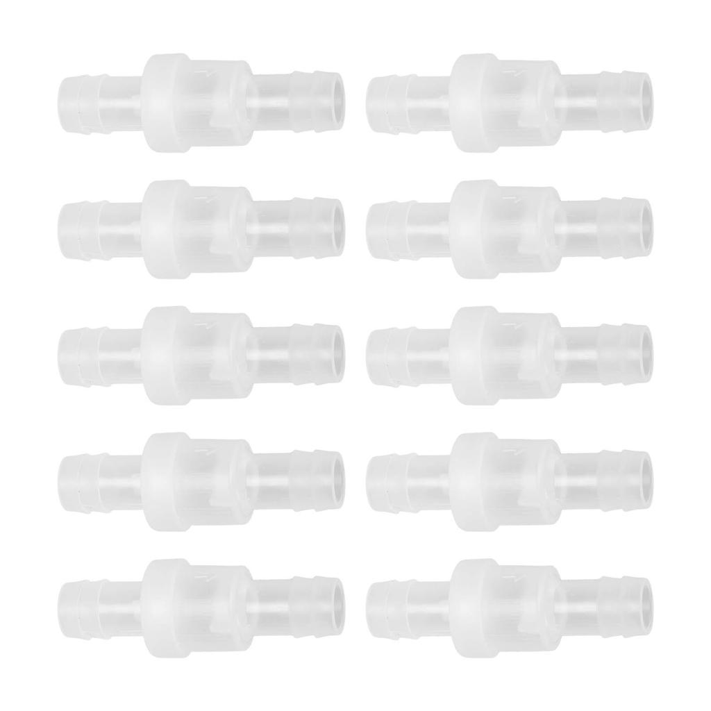 10 ks Jednosměrný zpětný ventil Průsvitný Zastavovač vody Hadicový zpětný ventil s pružinou pro chemický průmysl