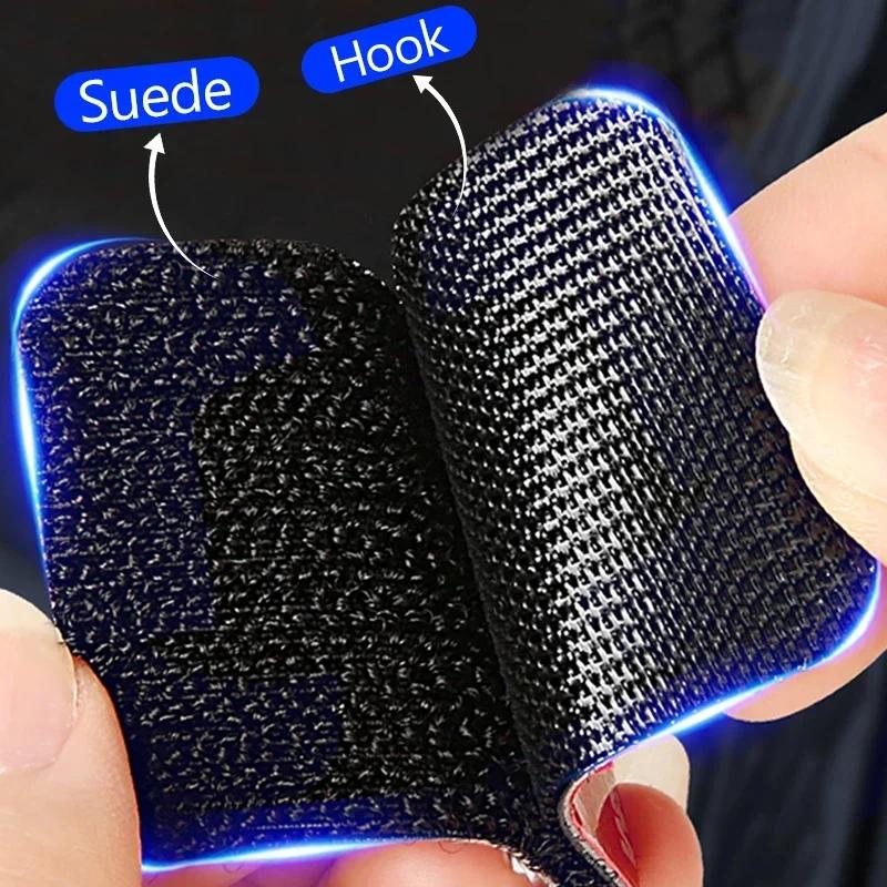 Car Floor Mat Invisible Fixing Clips Double Sided Tape Strong Adhesive Hook and Loop Backing Pads Durable Non Slip Car Accessories