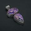Charoite Gemstone Handmade 925 Sterling Silver Jewelry Pendant Natural Double Charoite Gemstone Healing Charoite Jewelry Pendant For Gifts