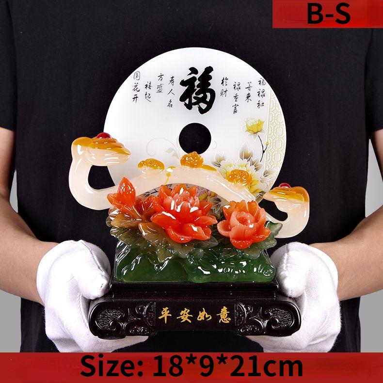 Jade Ruyi Sicherheits-Schnalle Dekoration Moderner Chinesischer Stil Wohnzimmer Weinschrank Reichtumsanziehende Dekoration