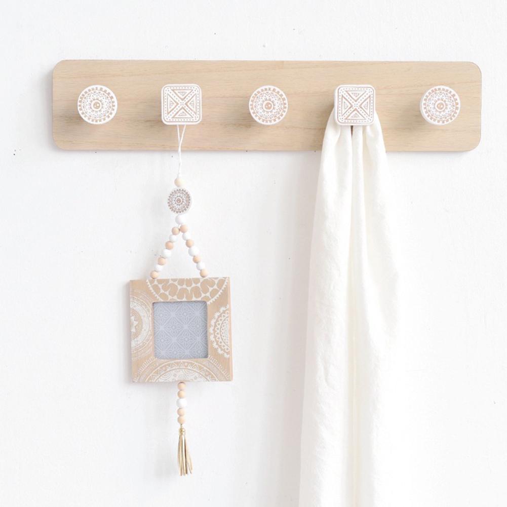 3/4/5 Wall Hanger Rack Coat Style Storage Hooks Mounted Home  Decor