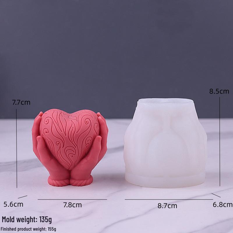 Handmade Heart-Shaped Butterfly Candle Mold for DIY Scented Wax Decor