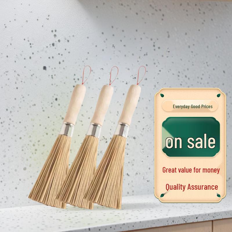Natural Bamboo Pot Scrubber Brush, 2-Pack