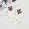 5 Pairs Cute Capybara Women'S Knee-Length Socks, Cartoon Knit Fabric, Summer Thin Low Cut Japanese Style Socks,