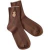 Little Bear Women's Cute Japanese Korean Style Mid-Calf Socks - Spring, Autumn, Summer Solid, Autumn and Winter Options