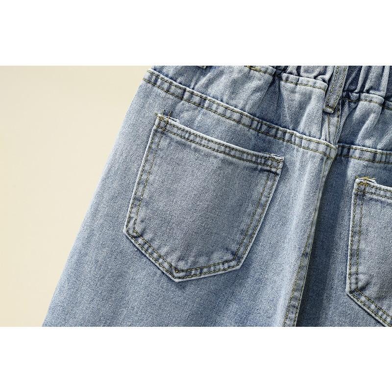 DIMANAF 2025 Nové letní základní elastické džínové kalhoty dámské volné ležérní džínové základní kalhoty velké modré kalhoty