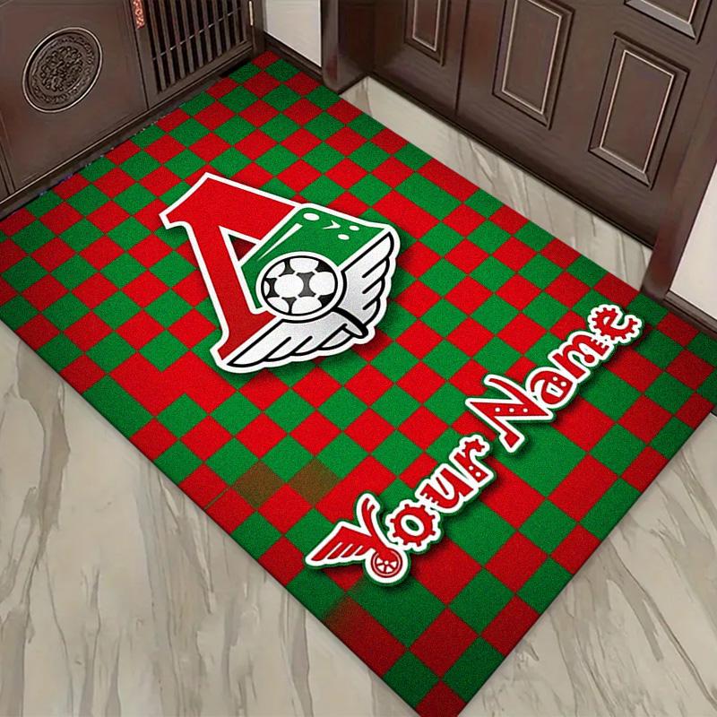 Name Custom FC Lokomotiv Moscow Carpet Rug for Living Room Bedroom Home Sofa Decoration,Kids play Non-slip Floor Mat
