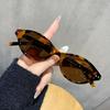 Retro Small Oval Sunglasses Women Brand Design Rivet Leopard Tortoise Shell Sun Glasses Outdoor Shades Female UV Oculos De Sol