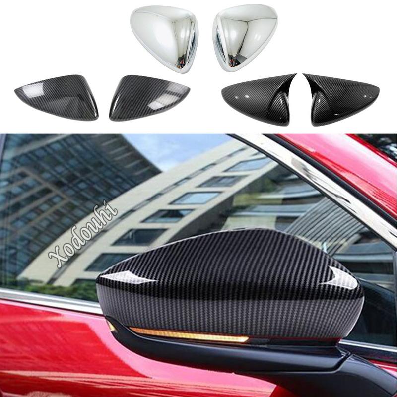 Body Styling Back Rear View Rearview Side Door Mirror Cover Stick Trim Frame Part 2Pcs For Mazda CX-30 CX30