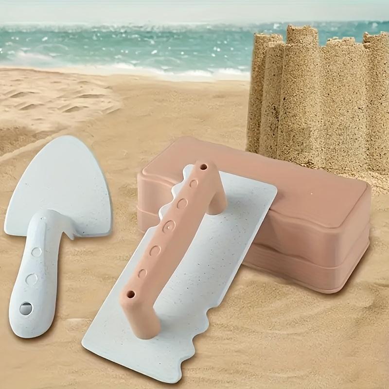 

3/6pcs Premium Kids Beach Toys Set -Durable Sand & Snow Play Tools with Pastel Shovels/Rakes/Buckets - BPA-Free Plastic Outdoor білий