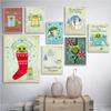 Disney Star Wars Christmas Cute Grogu Prints Poster Canvas Painting Modern Wall Art Pictures Living Room Bedroom Home Decoration