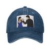 The Vampire Diaries Damon Salvatore And Elena Denim Fabric Cap Casual Baseball Caps Adjustable Hat Summer Unisex Baseball Hats