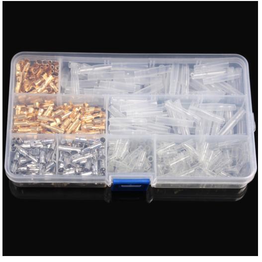 

New 100Sets 3.9mm Brass Connector Terminal Male & Female w/Insulation Covers