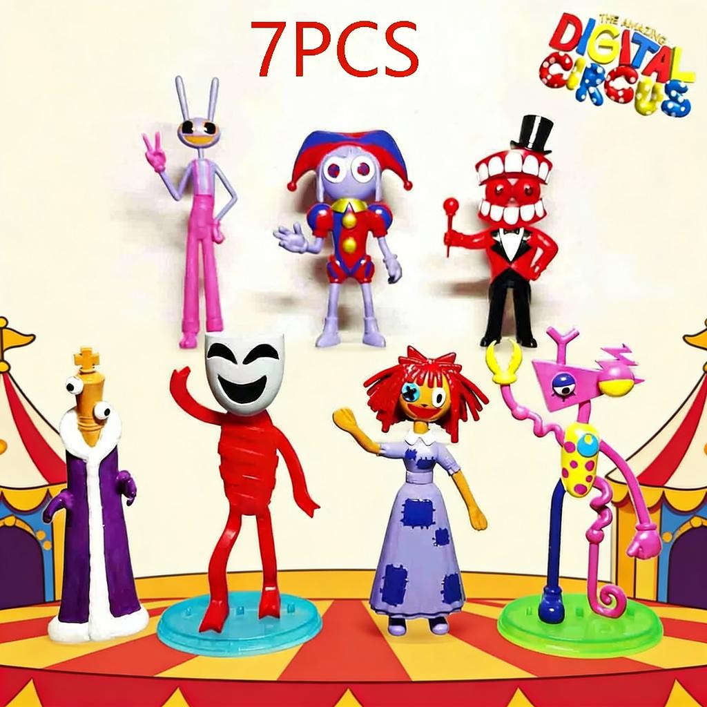 New  8Pcs-The Amazing Digital Circus Model Toy,Hobbies Cartoon Art Accessories,Reward Anime Gifts For Children, Cartoon