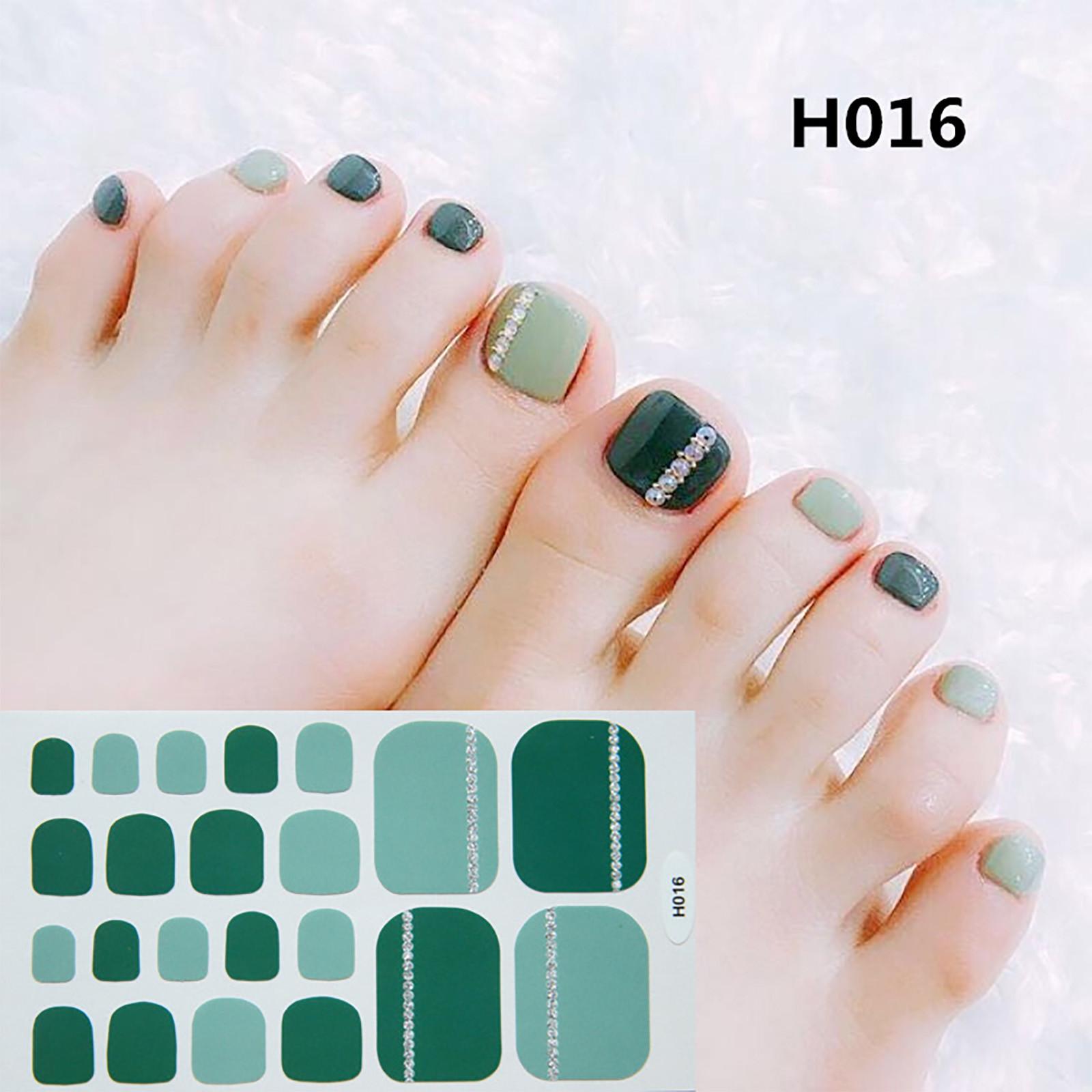 

Toe Nail Stickers For Summer Sandals Full Wraps Toe Nail Polish Sticke