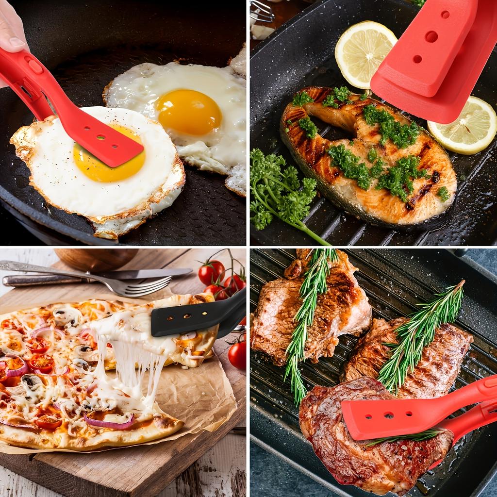 2-in-1 silicone shovel, multifunctional shovel, suitable for steak, fish, bread, burger, barbecue, frying, pancake, pizza, kitch