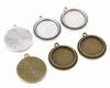 20 Stück 16mm Innenmaß Einfache Anhänger Cabochon Leere Basis Fassung Lünette Tablett DIY Schmuckherstellung Zubehör Komponenten
