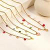 Jewelry Love Shape Necklace Mixed Color Zircon Necklace Fashion Light Luxury Crystal Zirconium Clavicle Chain Necklace Jewelry