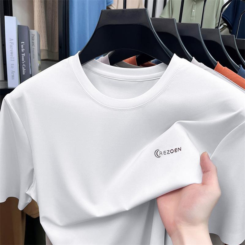 Summer Short Sleeve T-Shirt Men s Minimalist Casual Crew Neck Printed M