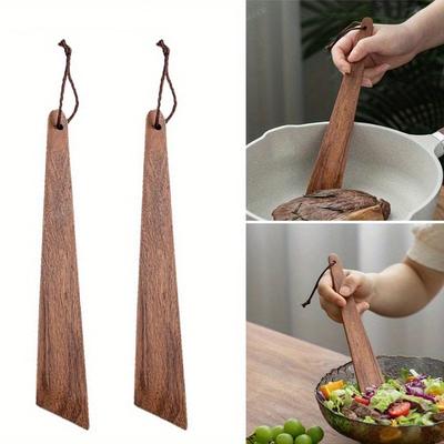 1PC Teak Wok Spatula for Cooking Wooden Shovel No Stick Utensils Scraper Durable Wooden Spatula Outdoor BBQ Camping Supplies
