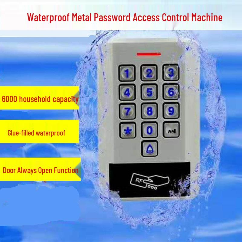 Waterproof Access Control System with Password & Card Swipe - Supports 1000 Users