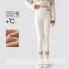 Winter Leggings High-Waisted Slim Cut Warm Lambswool Fabric Lining Bottom Pants Cold Weather Resistance Women Pants