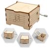 2026 New model High-quality DIY Wooden Phonograph Music Box Kit Hand Cranked Assembly Model Creative Handmade Ornament for Kids 3