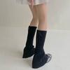 Solid Color Leg Covers Warm Knitted Socks Fashion Foot Cover