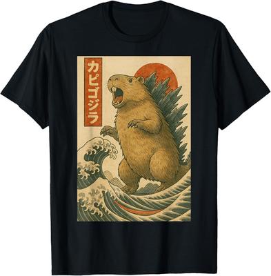 Capybara Japanese Art Funny Capyzilla Gifts For Men Women T-Shirt Mens Womens Tees Top Unisex T-Shirt Mens Womens Tees Top