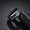 New Fashion Titanium Steel Ring High Quality Black Wedding Engagement Frosted Rings for Men Women