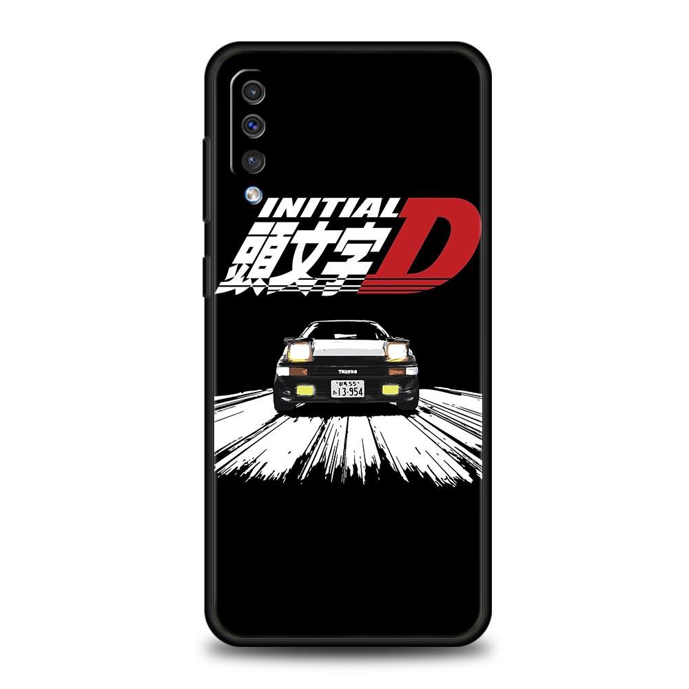 Initial D Car Phone Case for Samsung Galaxy A56 A36 A26 A16 A34 A24 A42 A22 A20 A12 A40 A30 A10 5G Soft TPU Cover Shell Fundas