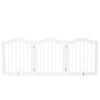 3-Section Folding Wooden Dog Gate, 154.5x29.5x61cm, White