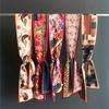 Women Luxury Design Print Silk Ribbon Female Foulard Floral Headband Neck Tie Bag Suit Scarf Hair Band Kerchief Neckerchief