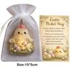 Easy To Carry Handmade Easter Pocket Hug Card Surprise Element Thoughtful Easter Surprise Card Acrylic Plane Rabbit Theme
