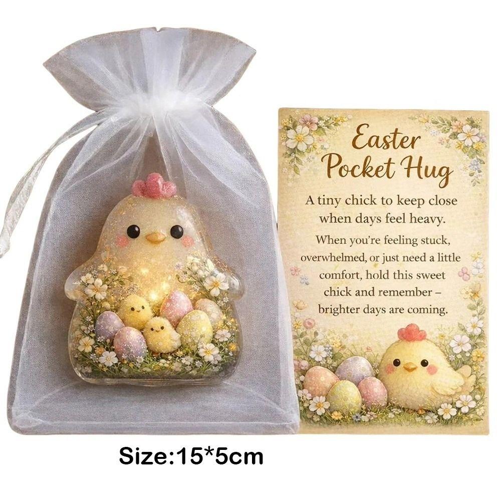 Easy To Carry Handmade Easter Pocket Hug Card Surprise Element Thoughtful Easter Surprise Card Acrylic Plane Rabbit Theme