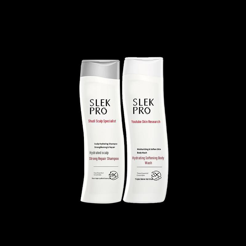 SLEK Strengthening Repair Shampoo & Hydrating Body Wash Set 400ml